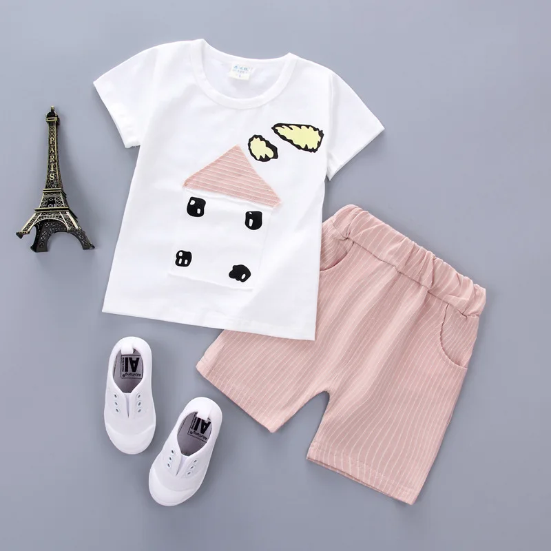 Одежда для маленьких девочек летняя одежда корейская модная рубашка с короткими