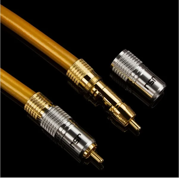 JSJ роскошный HIFI сабвуфер RCA Мужской коаксиальный цифровой аудио видео кабель 75ohm