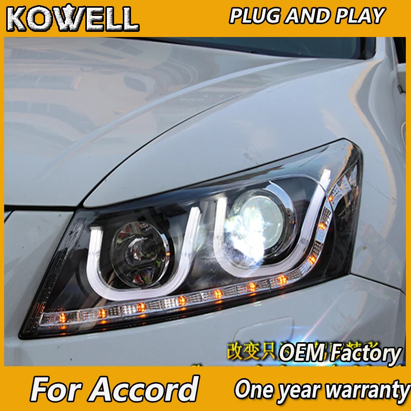KOWELL стайлинга автомобилей для Honda Accord светодиодный головной светильник s 2008 2012