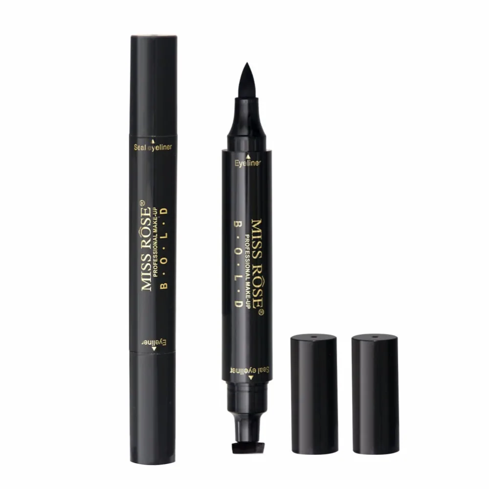 Мисс Роуз жидкая подводка для глаз Водонепроницаемый Black Eye Liner Pencil Долгое легко носить Для женщин Красота подводка для глаз инструмент