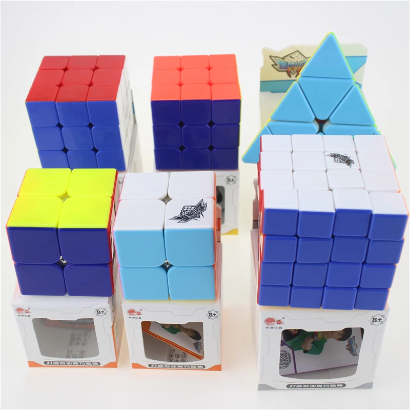 Циклон для мальчиков 3x3x3 профессиональный магический куб соревнования скорость головоломка Кубики Игрушки для детей cubo magico без наклеек Радуга