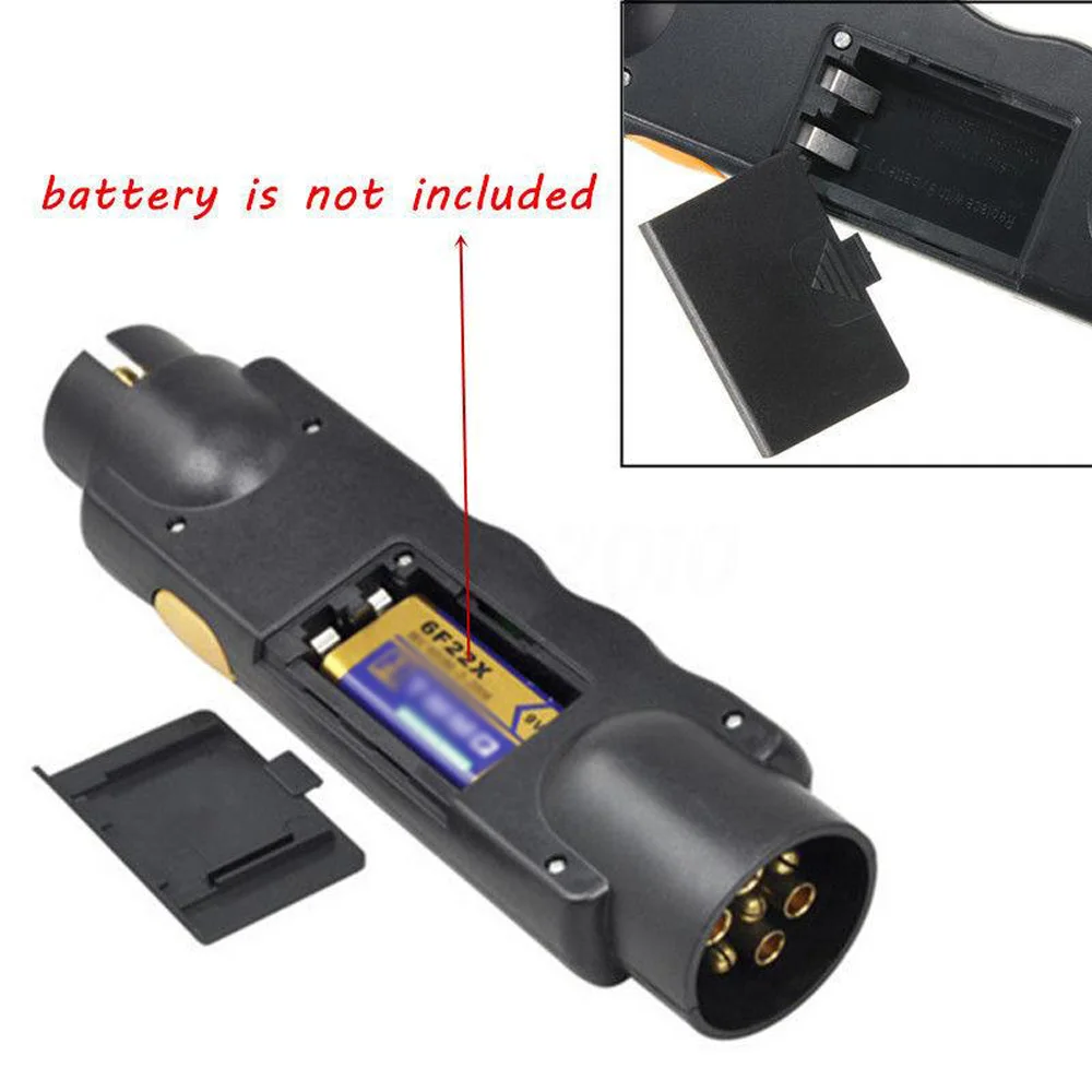 Vehicle Wiring Circuit Tester Cable ABS+Copper 6 LED Black Indicator 12V 7 Pin Trailer Towing Lights Practical | Автомобили и