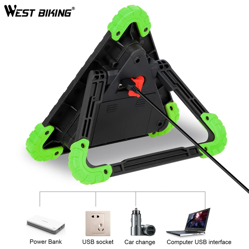 Светодиодный прожсветильник для кемпинга WEST BIKING 800 лм USB перезаряжаемый охоты