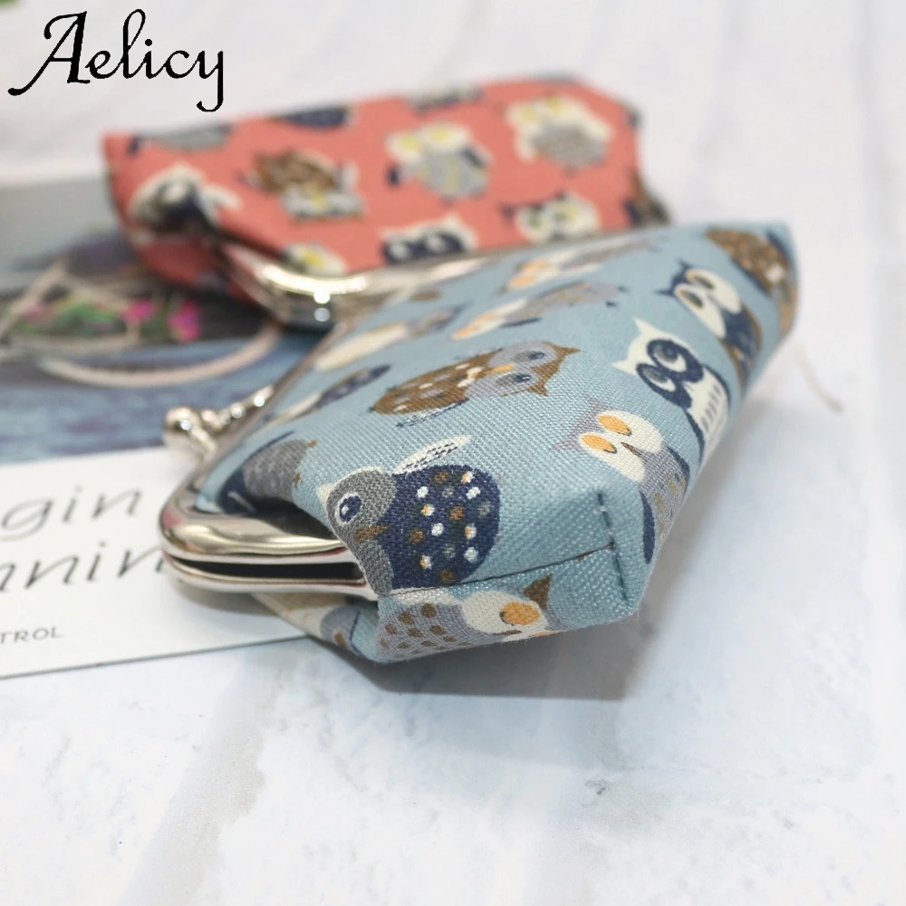 Aelicy женский кошелек для монет с совой сумка денег высокого качества однотонная