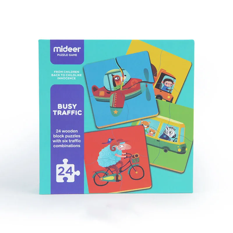 Mideer деревянная головоломка игра игрушки Хихиканье животное занятое дорожное просветление головоломки детские развивающие игрушки