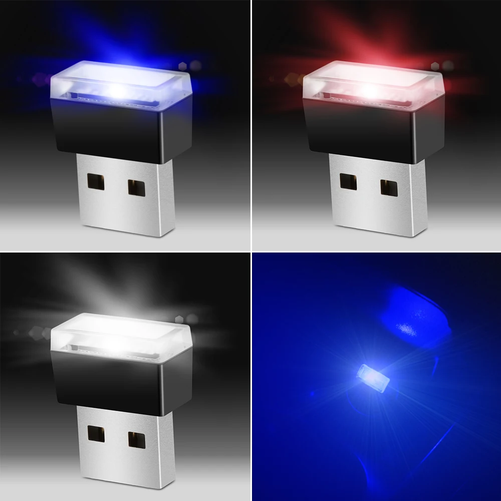 Стайлинг автомобиля USB атмосферная светодиодсветодиодный лампа для Volvo XC60 XC90 Toyota