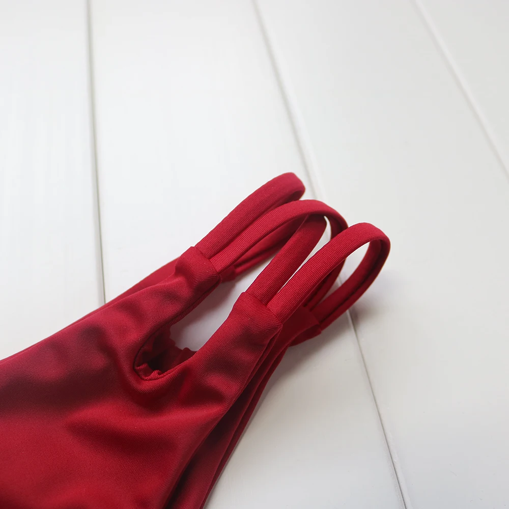 Пикантные открытые бикини Для женщин Холтер бинты Купальник сплошной комплект