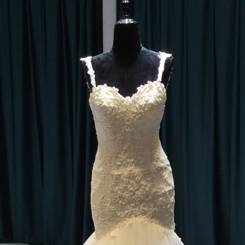 Vestido De Noiva кружева Свадебные платья Русалочки 2018 Милая рукавов спинки развертки