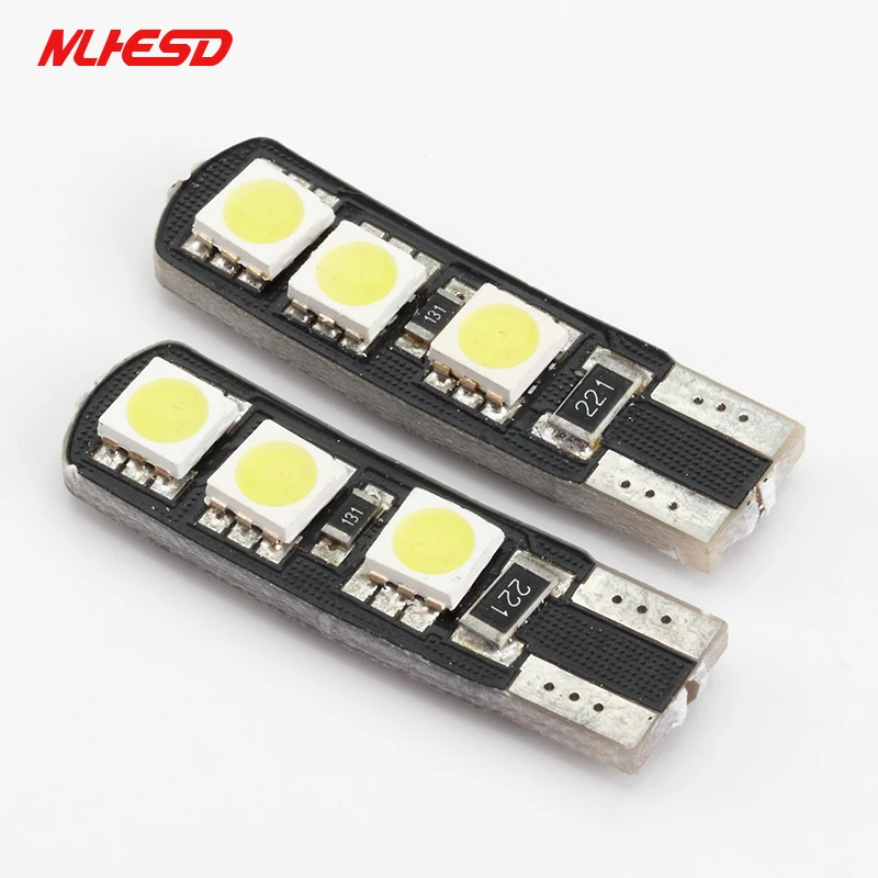 100 шт. T10 6SMD 5050 с can bus W5W 6 светодиодный DC12V никаких повреждений при нормальном