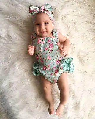 В наличии в США одежда с цветочным рисунком для новорожденных девочек кружевной