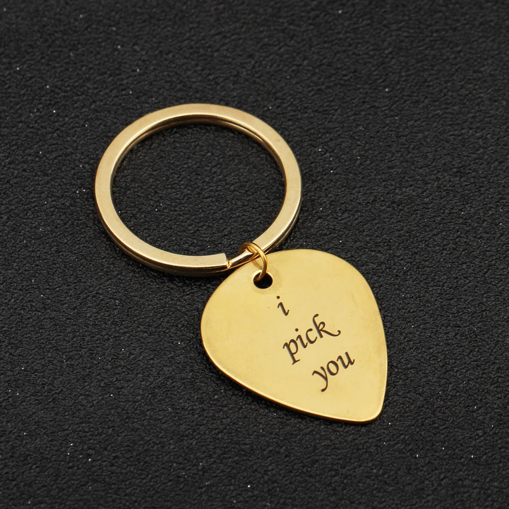 Гитарный выбор для мужчин и женщин мужской брелок с надписью i Pick you