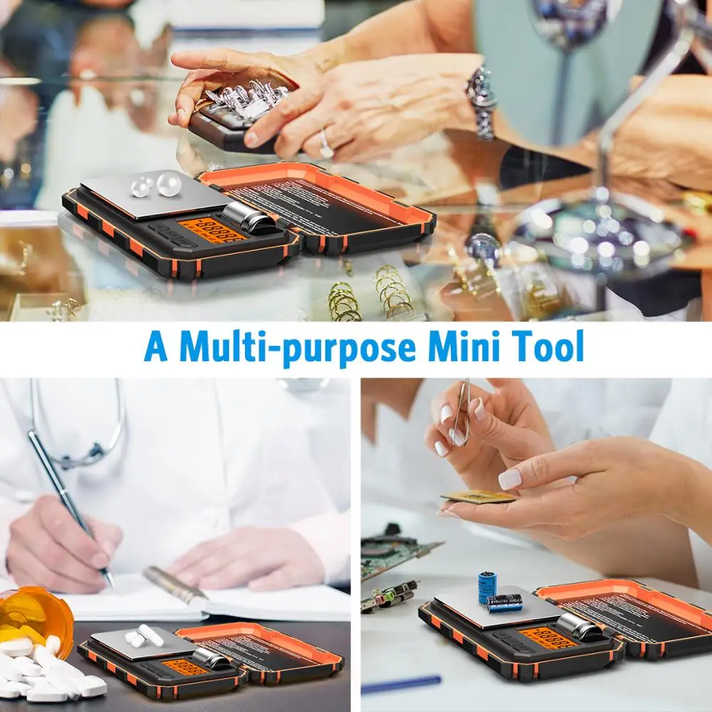 200g/0,01g Digital de cocina escala Mini port&aacute;til balanzas electr&oacute;nicas comida herramienta de medici&oacute;n Escala de alimentos peso bolsillo Cocina las escalas-5