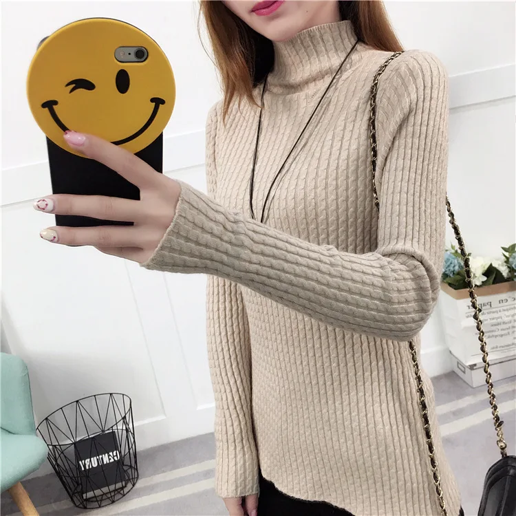 2018 Новый высокое качество кашемировый свитер Для женщин winterslim Твердые вязаный