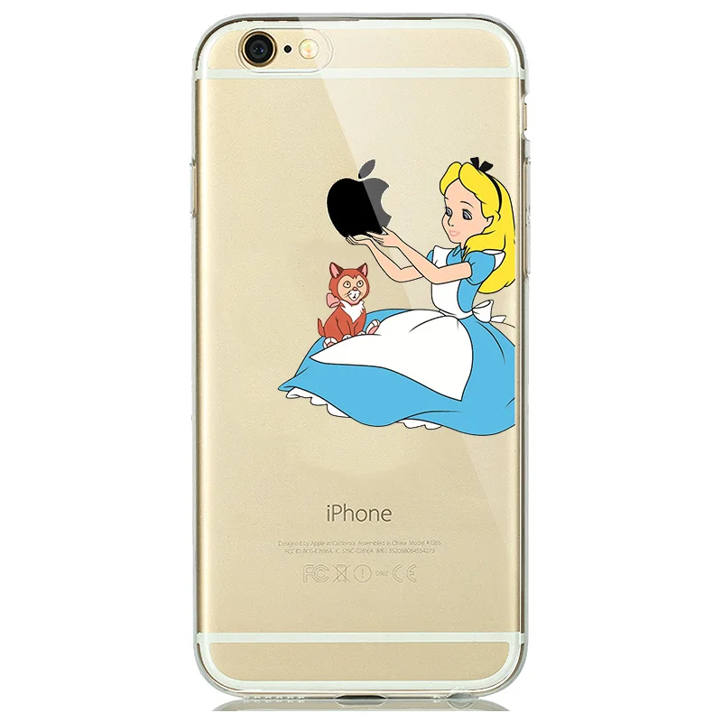 Cinderella Модные новые мягкие силиконовые чехлы из ТПУ для iphone 7, 8 Plus, 6, 6 S, 5, 5SE, чехлы для телефонов с мультяшными животными, чехлы с покемонами и русалочкой - Цвет: Cinderella