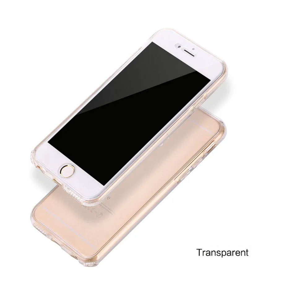 Чехол для телефона с полным корпусом 360 градусов iPhone 7 6 8 Plus X 5 5S SE мягкий