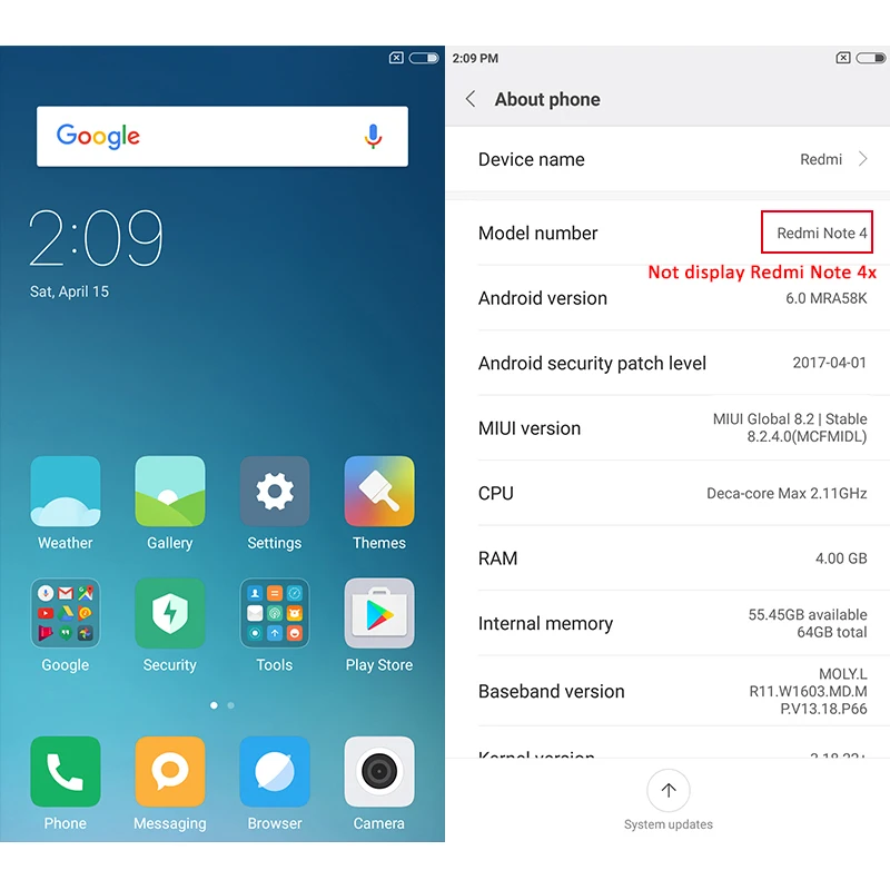 Оригинальный Xiaomi Redmi Note 4X4 ГБ Оперативная память 64 Встроенная мобильного телефона