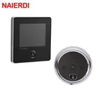 Электронный дверной глазок NAIERDI, электронная камера с ЖК-дисплеем 2,8 дюйма, с ИК-подсветкой, для записи фото и видео