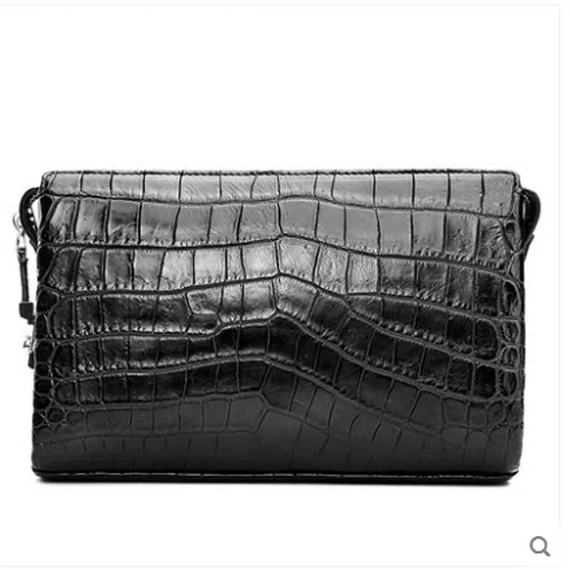 

hanlante Thai crocodile leather men clutch bag genuine leather bag genuine men's bag password lock luxury men's handbag
