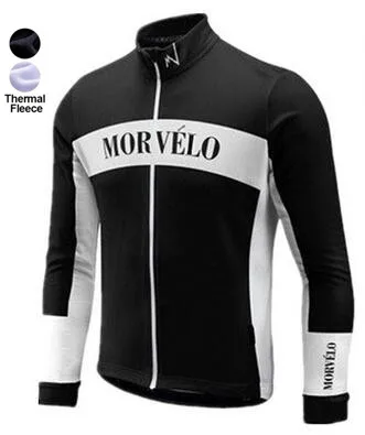 1 Morvelo Зимняя Теплая Флисовая велосипедная майка с длинным рукавом Ropa ciclismo hombre велосипедная Одежда для велосипеда Майо Ciclismo Топы - Цвет: 1
