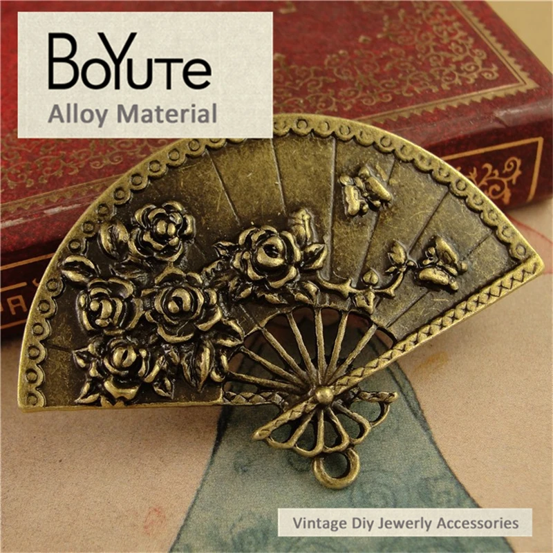 BoYuTe (20 шт./лот) 55*39 мм цинковый сплав античная бронза Посеребренная искусственная