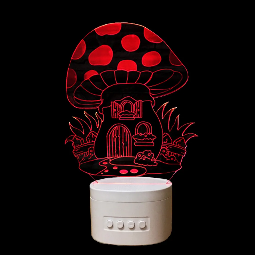 Лампа для дома Bluetooth динамик музыкальный плеер 3D ночник цветной светодиодный