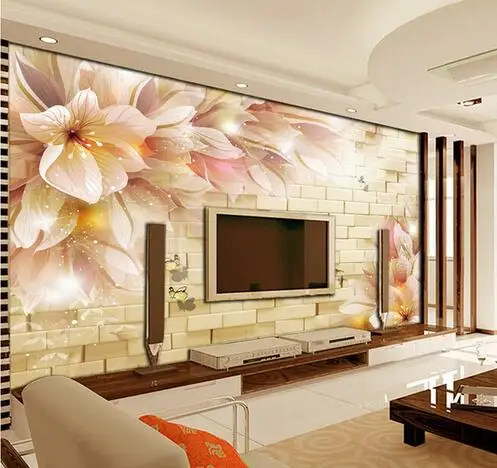 Embossed floral Wallpaper Mural for walls 3 d Photo Murals Murales De Pared 3d Art Wall Decor Customer Any Size | Обустройство дома