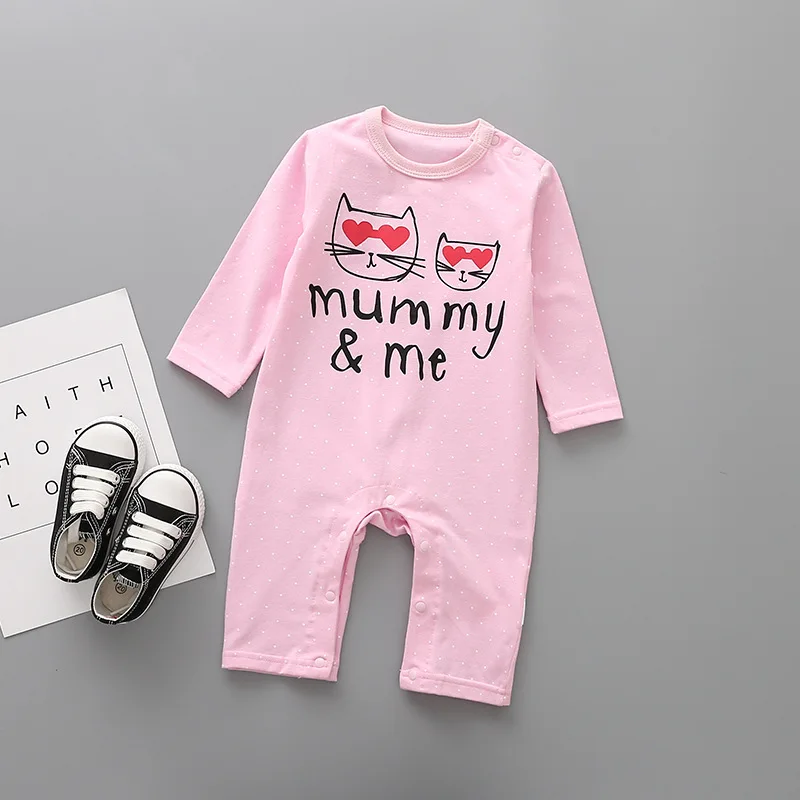 

Near Cutest Newborn Baby Romper Long Sleeve Cotton Animal Baby Boy Girl Clothes Infant Jumpsuit Daddy mommy 1-6-18 Month
