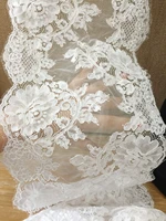 3 yards exquisite french alencon lace fabric in ivory for wedding gowns bridal veils costumes design 60 cm wide