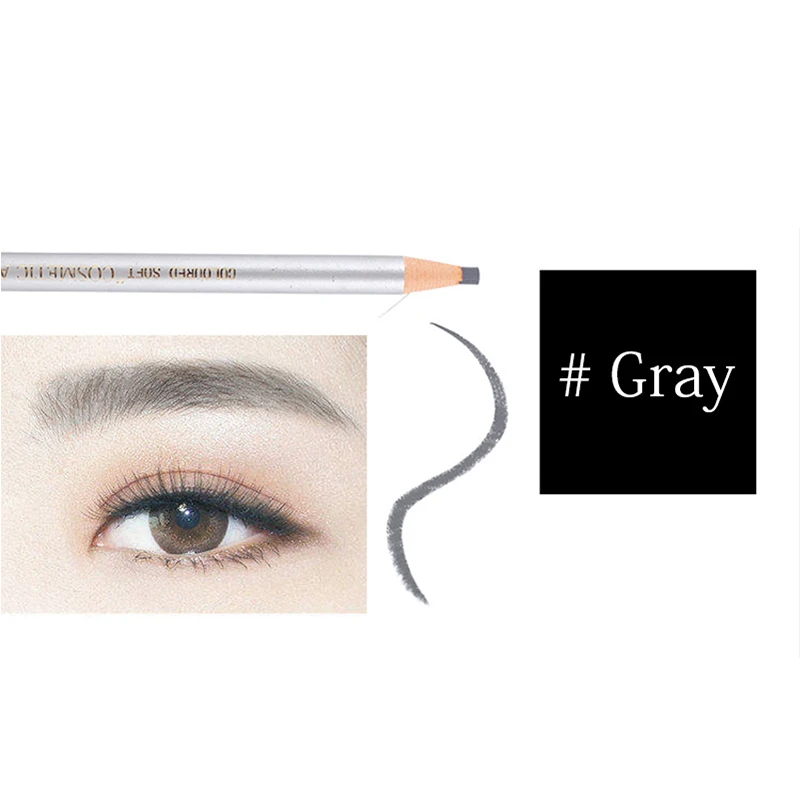 2 шт./лот Microblading Водонепроницаемый карандаш для бровей Enhancer макияж Перманентный макияж бровей 5 цветов карандаш для бровей косметические средства - Цвет: 2pcs Gray