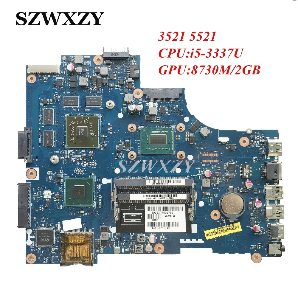 Материнская плата VAW01 для ноутбука DELL 3521 5521 рев: 1 0 Φ ЦП HD8730M/2 ГБ 0P14T7 P14T7 полностью