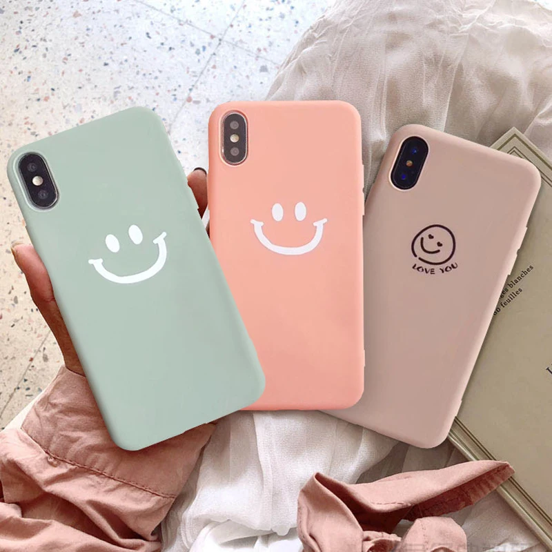 JAMULAR Чулочные изделия с рисунком улыбающегося лица пара чехол для iPhone XR XS MAX X 7 8 6 6s
