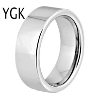 hot sales 8mm width classic wedding band engagement rings silver pipe free engraving tungsten carbide rings for women mens ring
