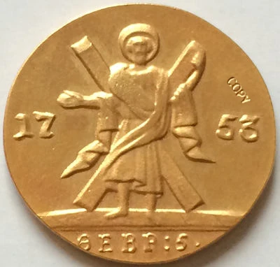 24K gold-plated 1753 russian coins copy