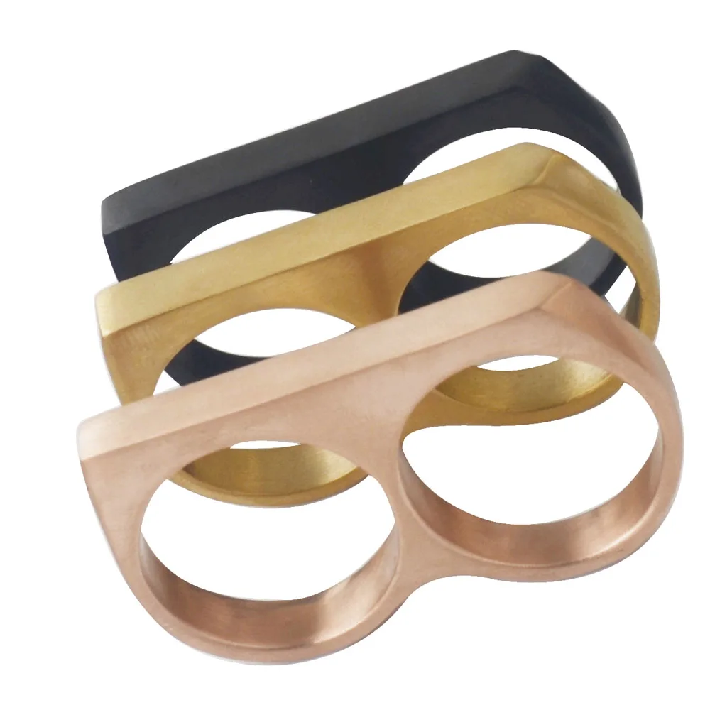 Мужское Винтажное кольцо с двумя/золотистыми пальцами вечерние массивные кольца