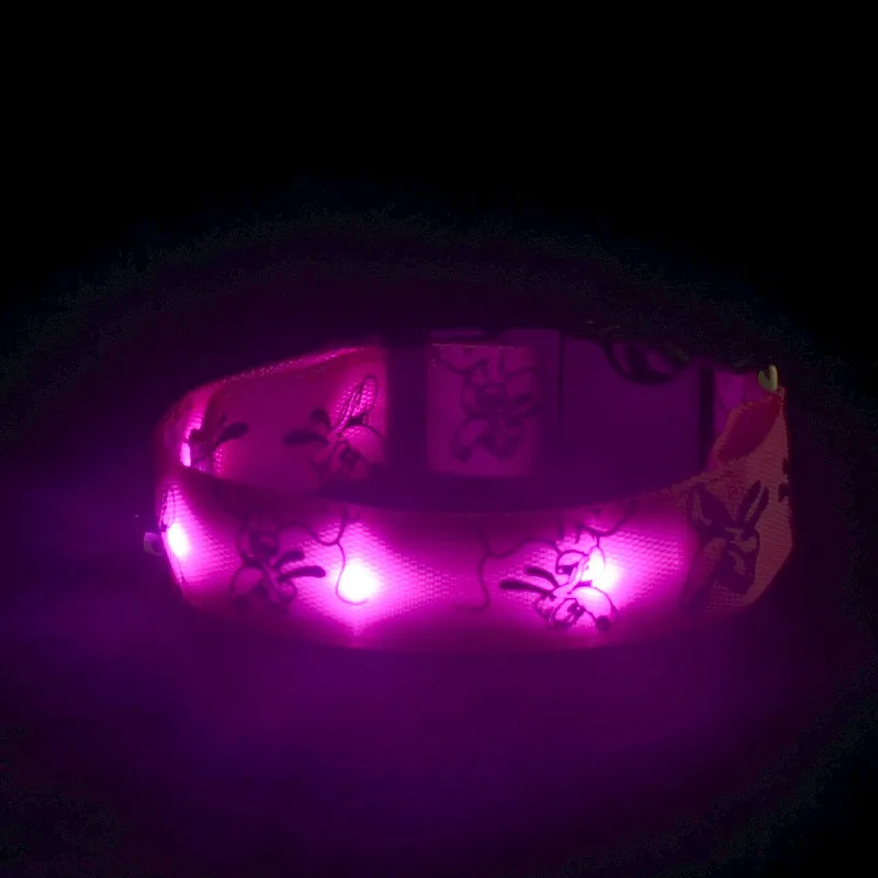 C04 ошейник для домашних животных LED нейлон _ Pluto дизайн Ночная безопасность