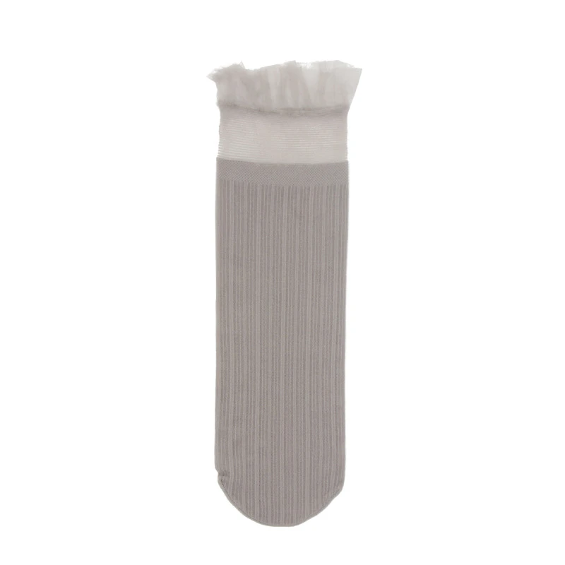 HUI GUAN Summer Cool Simple Sexy Breathable Transparent Ultra-thin Women Socks Striped Lace Socks Women Soft Fashion Women Socks