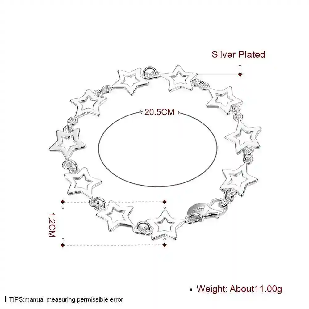 KITEAL Мода Дизайн Подвески серебряного цвета браслет для женщин и мужчин десять