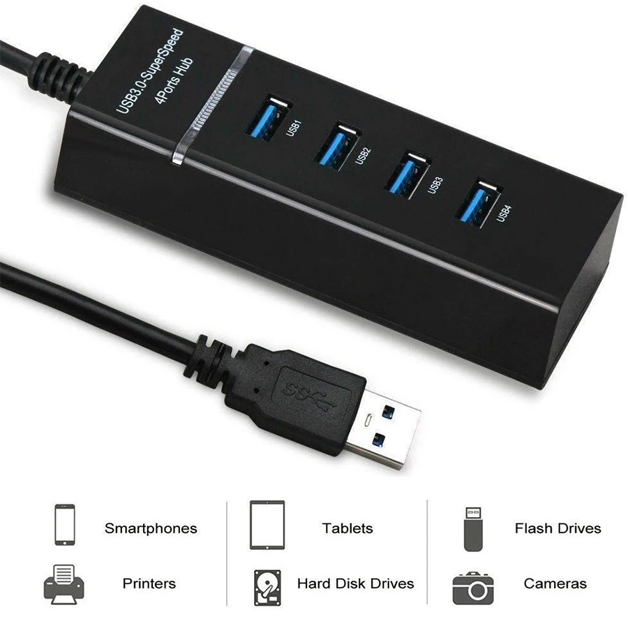 Зарядка 4 Порты и разъёмы USB 3 0 концентратор с выходом 5V/2.5A адаптер питания для PS4 Pro