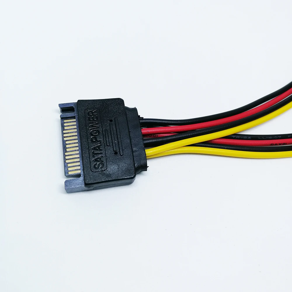 SINCILIAN 5 шт сплиттер кабель SATA 15Pin жесткий диск силовой провод удлинитель 90