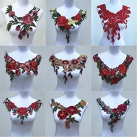 1pc embroidered lace neckline collar applique patches scrapbooking embossed sewing accessoriesclothes pathces gift 45 52