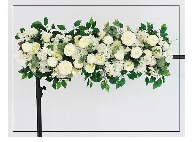 

50cm DIY Flower Row Acanthosphere Rose Eucalyptus Wedding Decor Flowers Rose Peony Hydrangea Plant Mix Flower Arch Artificial Fl