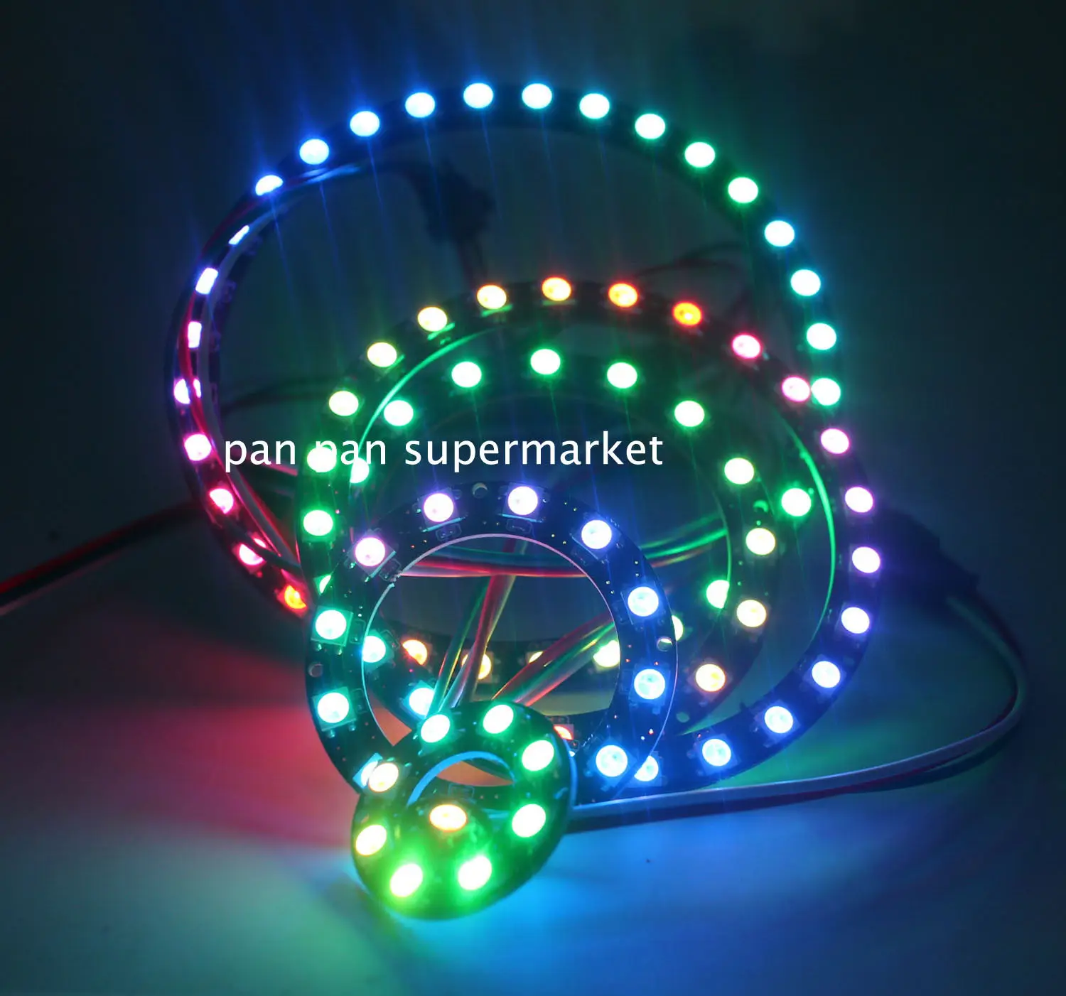 WS2812B pixel Ring 1 8 12 16 24 32 40 48 60 93 241 светодиоды WS2812 SK6812 5050 RGB LED WS2811 ic встроенный DC5V | Лампы