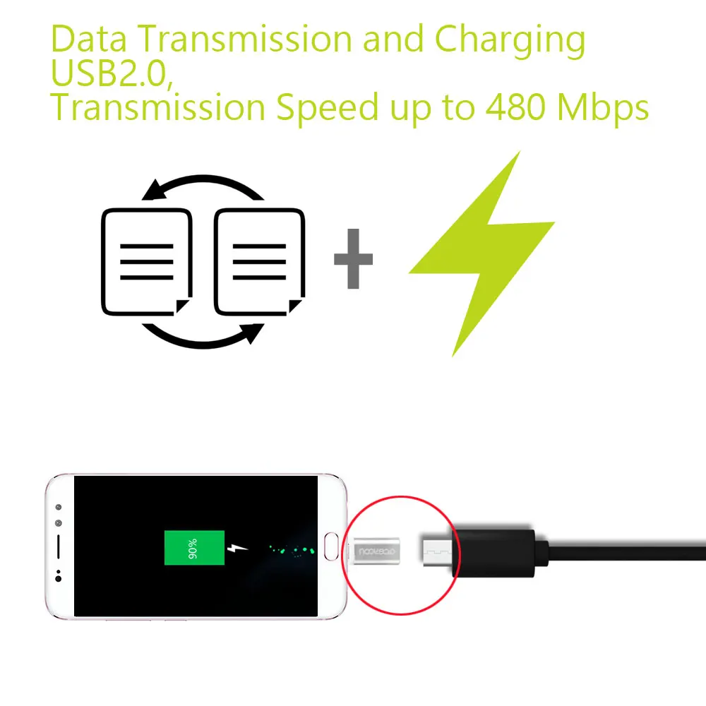 aceyoon Тип С для Микро USB Адаптера Мини 3 А Супер скорость USB2.0 Гнездовой C Штыревой 3.1