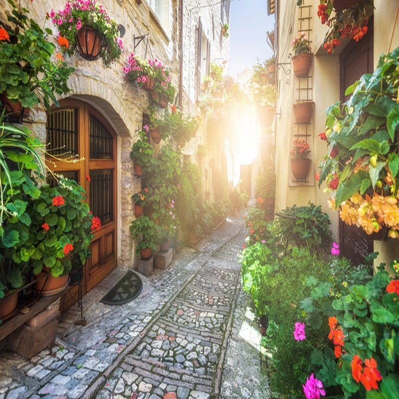 3D фотообои любого размера на заказ Европейский уличный пейзаж фото настенная