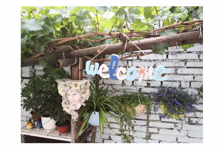 Западная богиня, подвесная настенная ваза из смолы, ремесла, настенный цветочный горшок для дома, уличная улыбка, девушка, персонаж, сказочный сад, кашпо, орнамент