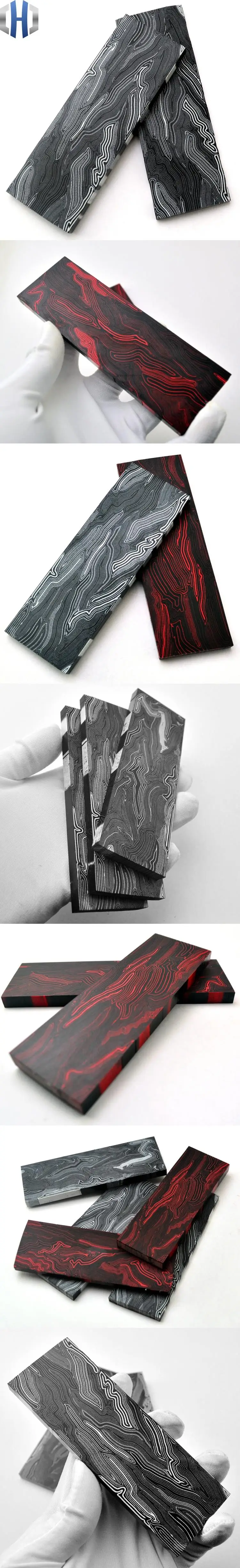 G10 держатель для инструмента материал DIY ручка для инструмента композитный материал дамасский узор G-10 держатель для инструмента патч материал 130*45*8 мм