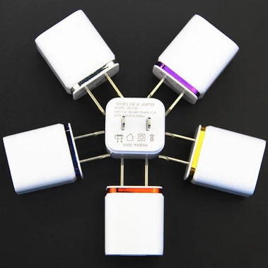 Металлическая двойная USB штепсельная вилка США 2.1A AC адаптер питания настенное