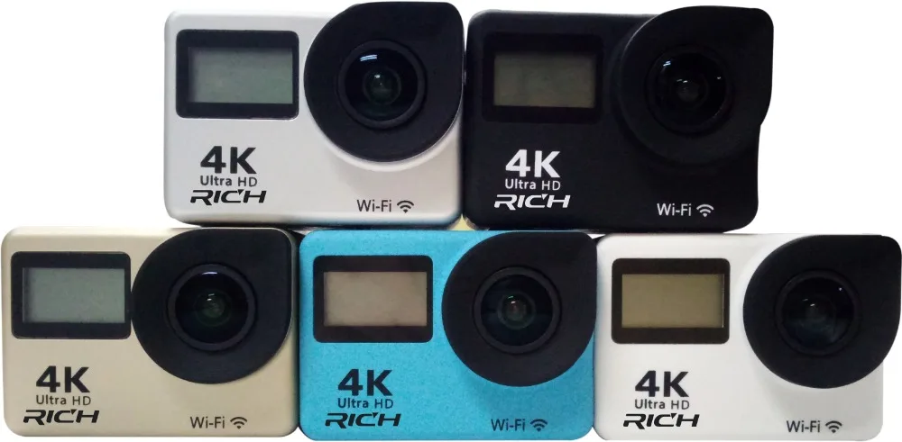 DHL 5pcs RICH T350 ultra FHD 4K экшн-камера WiFi 1080P 60fps 2.0 LCD 170D Full HD 30M Водонепроницаемая