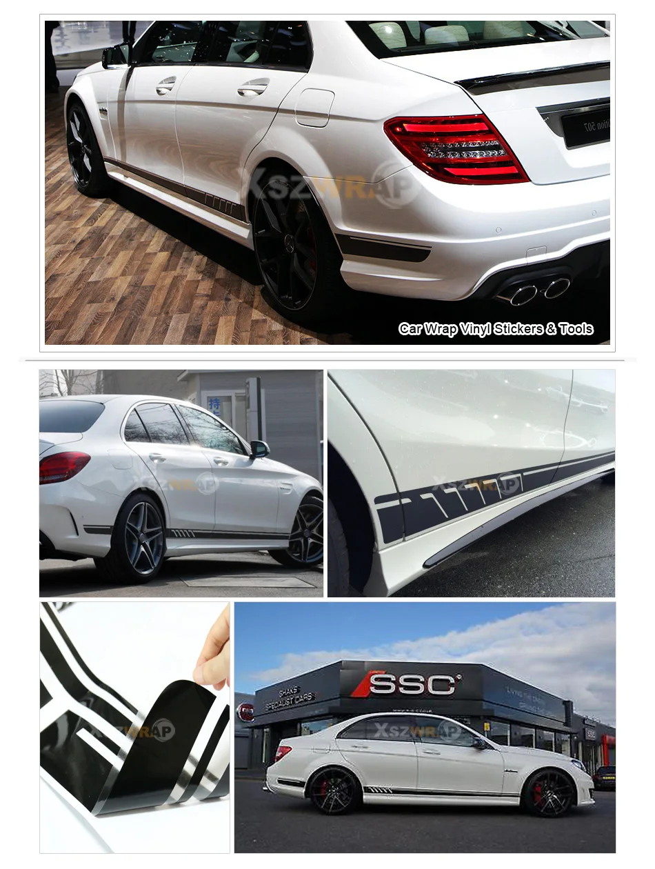 507 боковые полосы наклейки C63 AMG Edition для Mercedes Benz W204 C Класс наклейка s-3D углеродное волокно коромысло панель наклейка