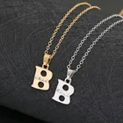 Подарочное ожерелье с монограммой, с буквами 26, английского алфавита, с именем B, ожерелье с подвеской со знаком, ожерелье, ювелирные изделия